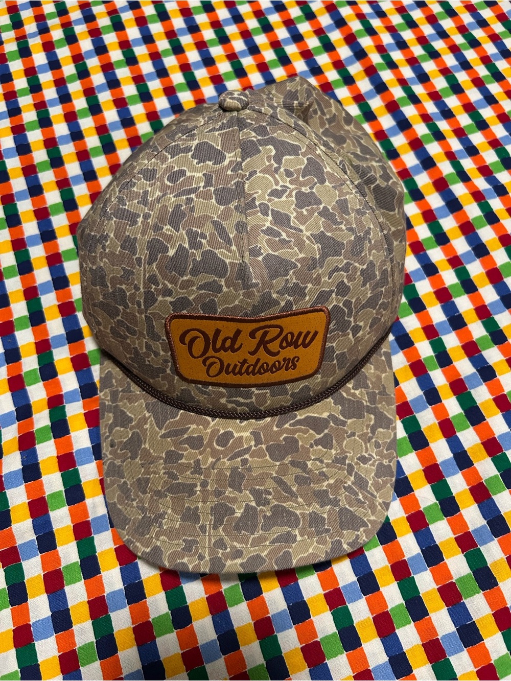Old Row Outdoors Men's Camo Trucker Hat - Khaki